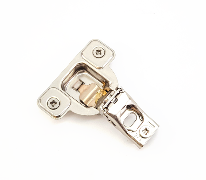 Picture of Salice 1/2" Overlay Dowel Mounting Hinge (2 Cam) in Nickel for 106° Opening Angle
